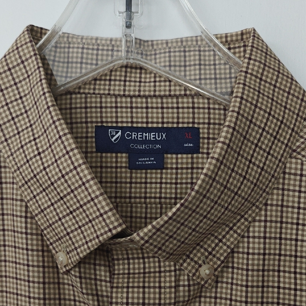 Daniel Cremieux Men's Checkered Shirt - Tan and Brown